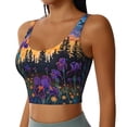 thumbnail image 2 of Balery Cosmic Irises At Twilight Sujetadores deportivos con espalda cruzada para mujer, acolchados, sin costuras, de alto impacto, ideales para yoga, gimnasio, entrenamiento y fitness.-Medium, 2 of 8