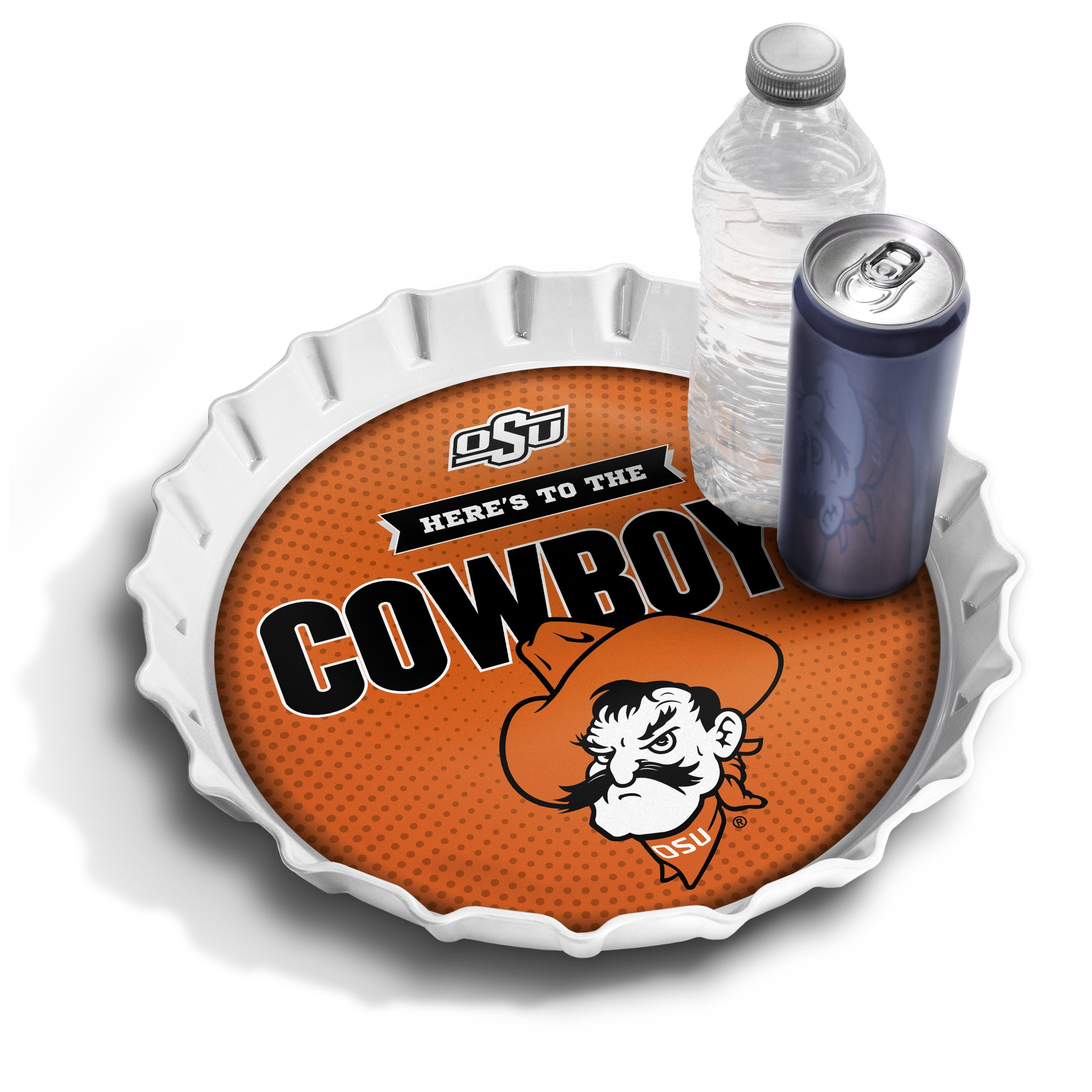 YouTheFan NCAA Oklahoma State Cowboys Bottle Cap Serving Tray