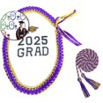 thumbnail image 1 of Dvruxg Graduation Leis 2025 Graduation Ribbon Lei Double Braided Necklace Handmade Congrats Graduates Money Leis, 1 of 3