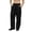 Black, variant on Qgtaibl Men's Wide Leg Sweatpants with Pockets Loose Fit Breathable Casual Workout Trousers Drawstring Elastic Waist Uncuffed Fall Joggers Army Green M