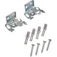 thumbnail image 1 of Support Borgne en Aluminium avec Rails Supérieurs de 25 Mm, Pack de 2, Fixation au Plafond Ou au Mur, Matériel d'Installation Inclus, Métal, Galvanisé, 1 of 4