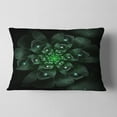 thumbnail image 2 of Designart 12" x 20" Green Polyester Throw Pillow, 2 of 5