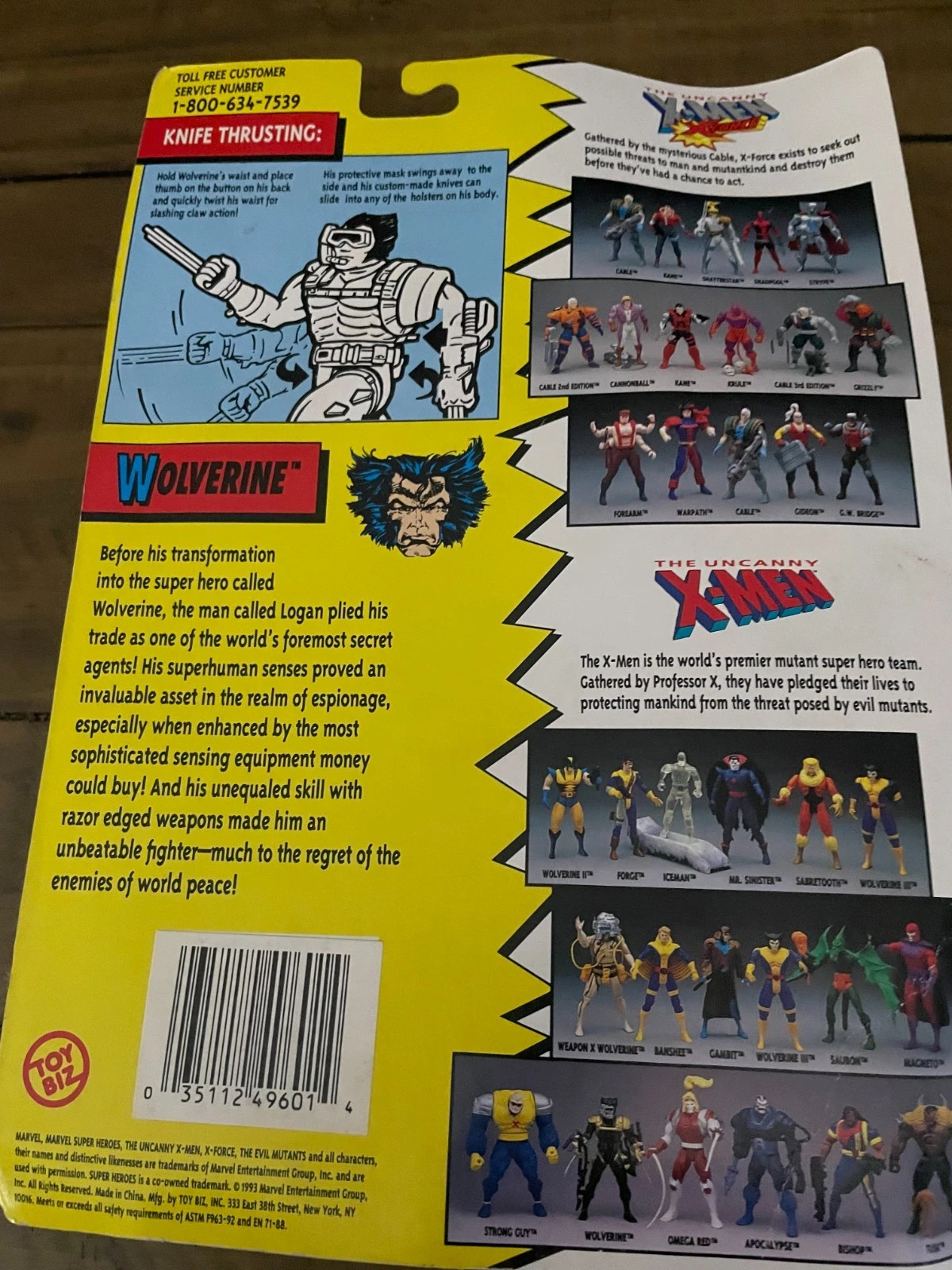 1994 Vintage Marvel X-Men Wolverine 5th Edition Action Figure KB Toys Exclusive MCU Universe