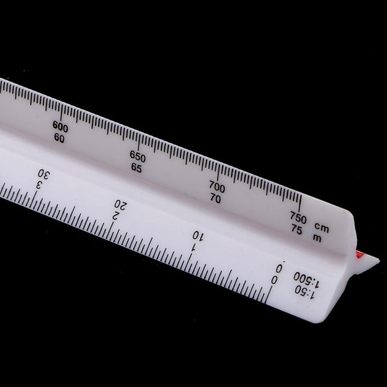 30cm/12 Solid Plastic Metric Triangular Scale Ruler Architect Engineers