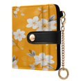 thumbnail image 2 of Small Wallet For Women Bifold Leather Pocket Coin Credit Card Holder With RFID Blocking Orange Flowers Pattern, 2 of 6