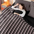 thumbnail image 4 of Erosebridal Modern Lines 7-Piece Twin Bedding,Geometric Stripes Bedding Comforter Set,Black Reversible, 4 of 7
