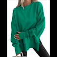 thumbnail image 3 of Sudaderas de Gran Tamaño para Mujer, Sudaderas con Capucha de Larga con Abertura para el Pulgar, Camisetas con Abertura Lateral, Tops Estilo Y2K Verde S, 3 of 10