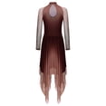 thumbnail image 5 of vastwit Costume de Danse Lyrique Moderne pour Femmes à Manches Longues, Valse, Danse de Salon, Performance, Robes de Danse, Brun G, 5 of 5