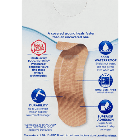 BAND-AID Tough Strips Adhesive Bandages, 26 Count