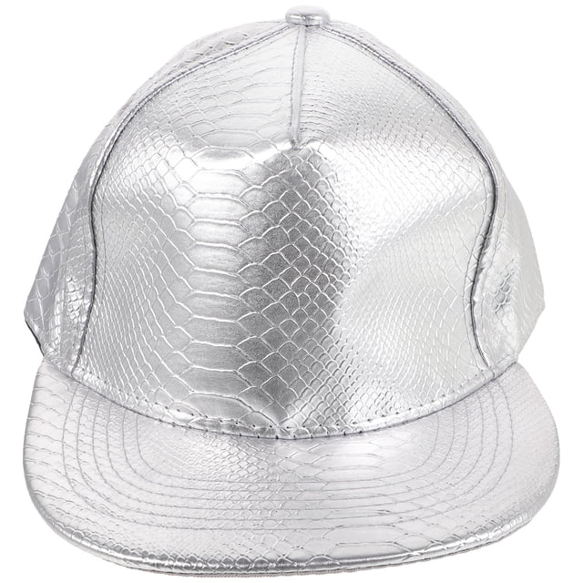Miangastore Adjustable Snapback Closure Baseball Cap Silver 1Set 10.6x7.1x4.33in
