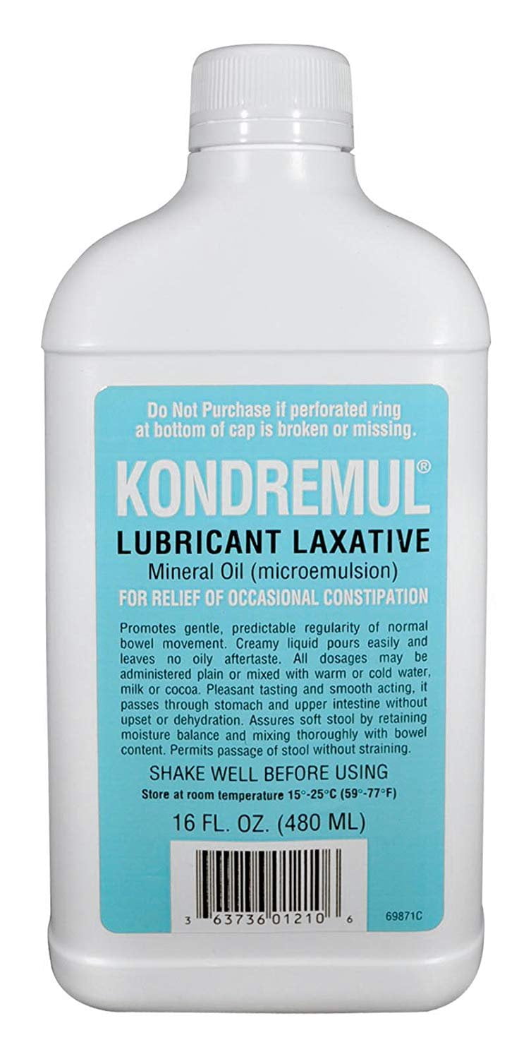 Kondremul Lubricant Laxative Mineral Oil Constipation Relief, 16 oz, 2