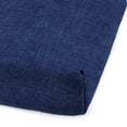 thumbnail image 6 of Jordan Manufacturing 72" x 22" Celosia Indigo Blue Crosshatch Rectangular Outdoor Chaise Lounge Cushion with Ties and Hanger Loop, 6 of 10