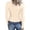 Beige, variant on Womens Long Sleeve Neck Ribbed Knit Fitted Casual Tops Tee Slim Basic Shirts Women's Layering Tees