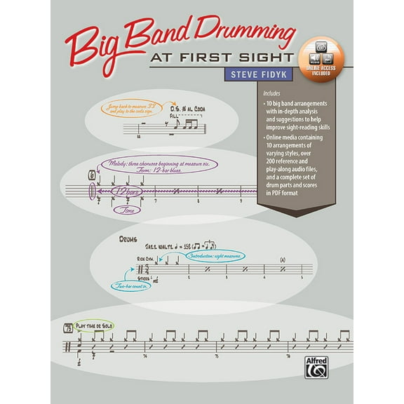 Alfred Big Band Drumming at First Sight-Drum Book & CD
