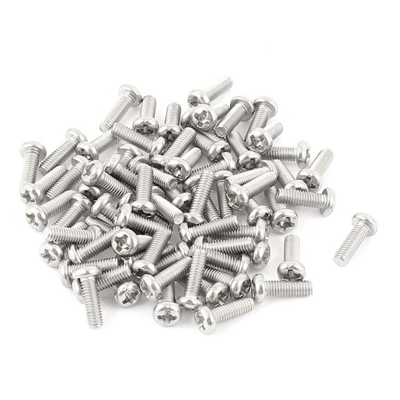 Uxcell M3 x 9mm 304 Stainless Steel Crosshead Pan Head Screws Bolt (60-pack)