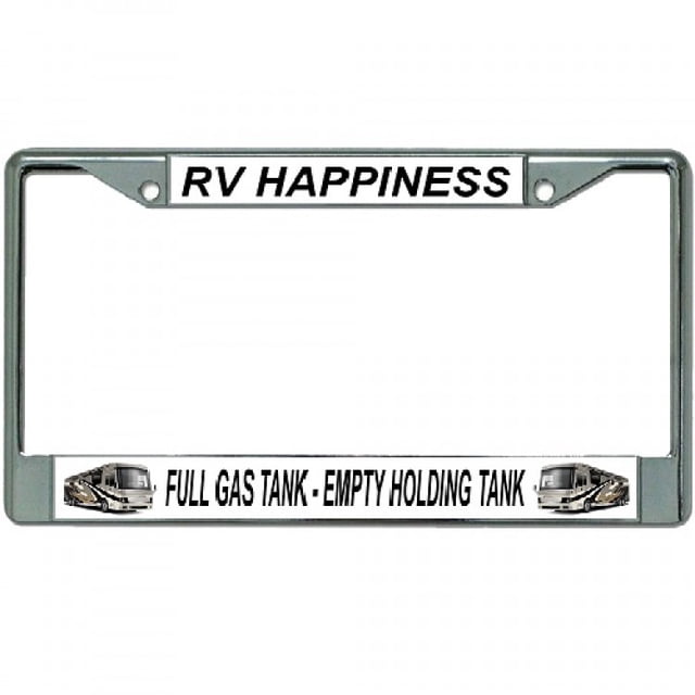 Cadre de Plaque d'Immatriculation Chrome RV Bonheur