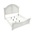 thumbnail image 2 of Antique White Queen Size Bed With Robust Wood Frame Transitional Curved Shelter Headboard And, 2 of 2