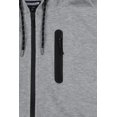 thumbnail image 4 of CULTURA Men's Light Weight Active Hooded Sweater For Gym & Running, Athletic Hoodie, Full Zipper - Heather Grey/Black, Small, 4 of 6