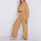 thumbnail image 5 of Conjunto de dos piezas para mujer, suave, sólido, de manga larga, cuello redondo, polar, cálido, otoño, Tops, pantalones largos de cintura alta, pantalones, traje informal Wmkox8yi  bvn1827, 5 of 9