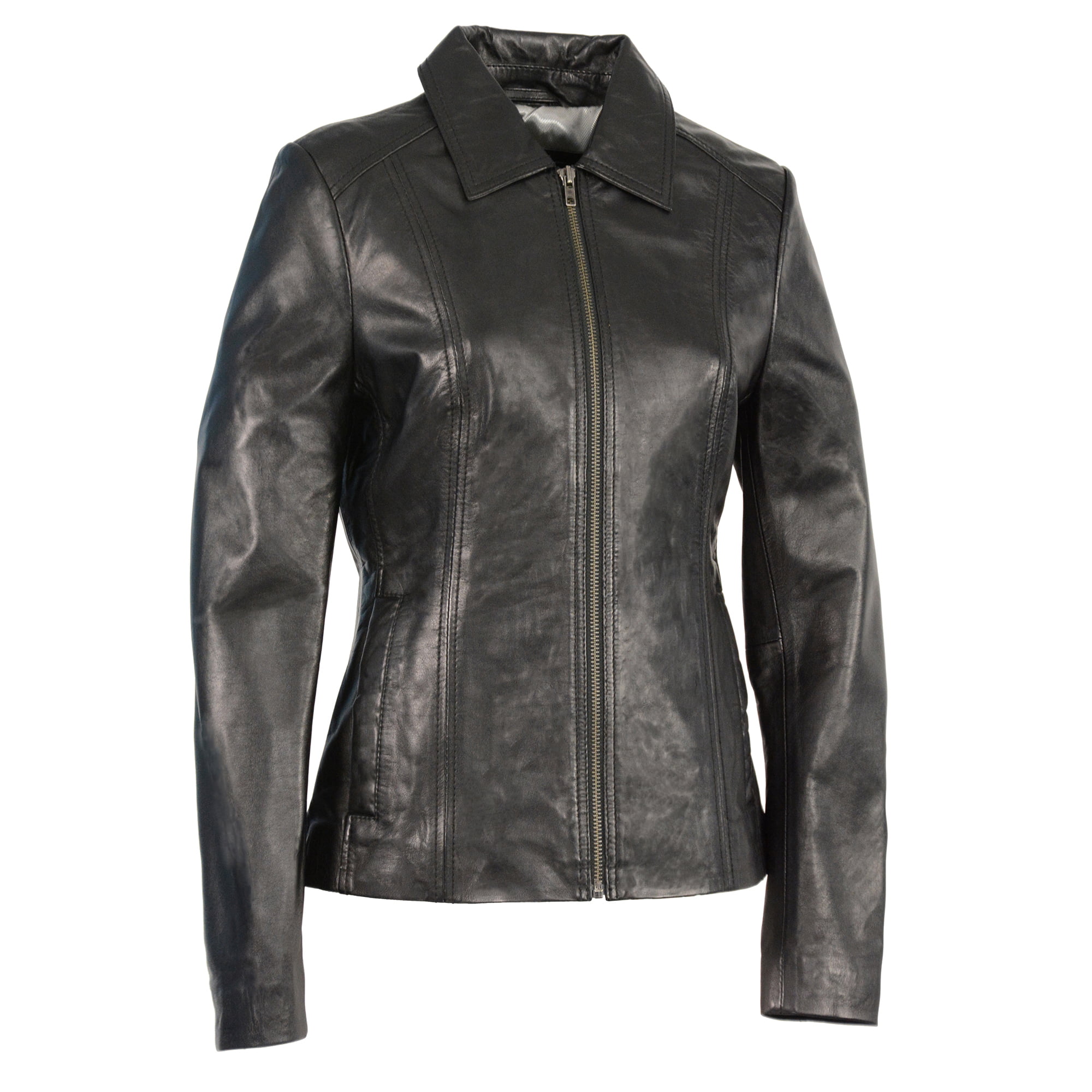 Milwaukee Leather SFL2850 Women's Black Leather Jacket with Shirt Style ...