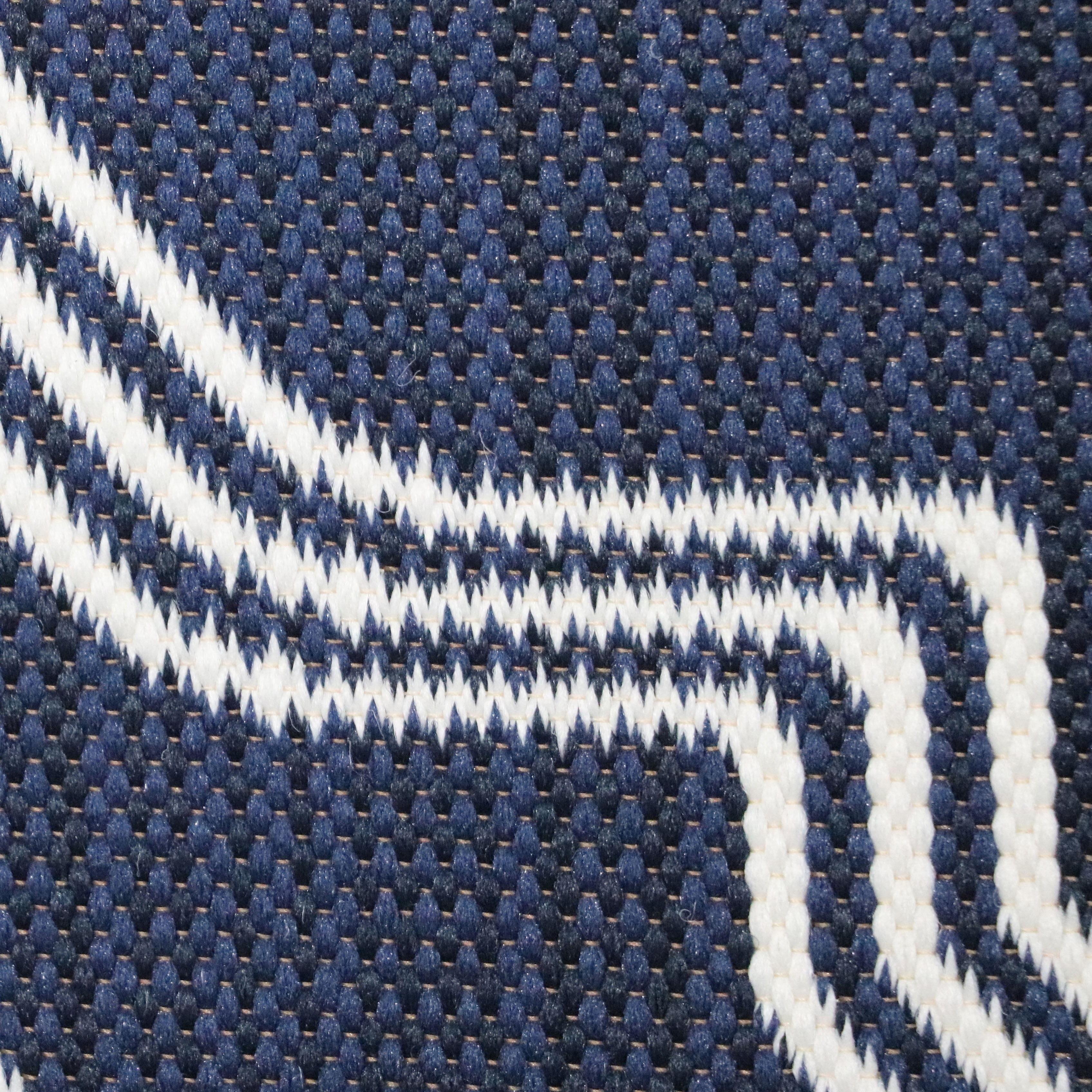 Better Homes & Gardens Stripe Blue Striped Outdoor Rugs, 8' x 10', Reversible