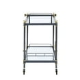 thumbnail image 3 of Rectangular Serving Cart With Clear Glass - Black/gold, Metal Frame, Practical Storage Sophisticated And Wine Bottle Storage, Movable Design, 3 of 4