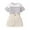 White, variant on Utlike Girls 2-Piece Outfit Sets Casual Striped Summer Short Sleeve Top & Floral Bloomer Shorts Girls Stylish Clothing Sets Size 9 Years-10 Years