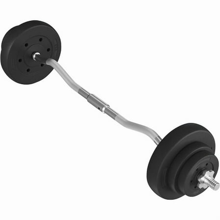 SEEKOL 44lbs Weights Barbell Weight Set Weight Set for Home Gym Curl Bar with Weights