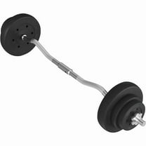 GJWL 44lbs Weights Barbell Weight Set Olympic Curl Bar with Weights for Home Gym