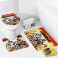 thumbnail image 4 of 4 Piece Wres-Tler W-W,E Shower Curtain Sets with Rugs, Toilet Lid Cover, Bath Mat and 12 Hooks, Waterproof Shower Curtain Set for Bathroom, 4 of 8