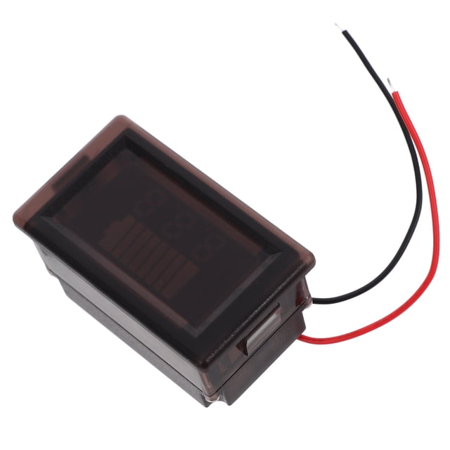 SHISUYAN Battery Voltage Meter 12-60 V Lithium Battery Capacity Monitor Waterproof Voltage Display Indicator For Electric Vehicles Black 84 V General Purpose