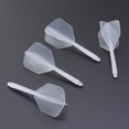 thumbnail image 2 of EeaseMX 4 plumas de dardos de hilo fino transparente, accesorio para dardos, para deportes al aire libre e interior (hilo fino y fino, blanco), 2 of 7