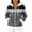 Dark Gray, variant on Women's Casual Fashion Long-Sleeved Zip-Up Fleece Hooded Cardigan with Polka Dot Stripe Color Block Print for Women's Casual Fashion and Apparel,Black,S