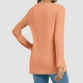 thumbnail image 5 of Tshirts Women Trendy Womens Long Sleeve V Neck Shirts Basic Tee Casual Top Fall Trendy Tunic Outfits Fitted T Shirts, 5 of 7
