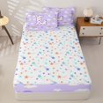 thumbnail image 4 of Castle Fairy Rainbow Letter L Zipper Twin Comforter Sets with Fitted Sheet and 2 Pillowcases,Cartoon Initial Zipper Bedding Set,4-Piece,Reversible, 4 of 6