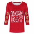 thumbnail image 4 of Mifsaly Football Shirts for Women 3/4 Sleeve Game Day Shirt Team Fans Game Day Sport Basic Tee L, 4 of 5