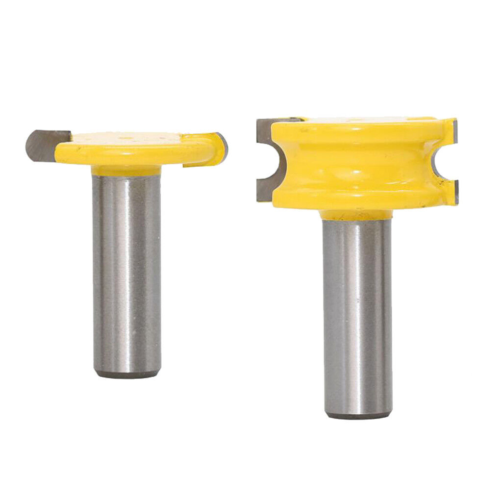 2Pcs 1/2 Inch Shank Canoe Flute And Bead Router Bits Set Joint Cutter