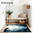 thumbnail image 3 of ODIKA 2'x3' Machine Washable Non-Slip Area Rug, Whimsical Dark Garden Enchanted Floral High Traffic Rug, Blue, 83804, 3 of 7