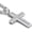 Silver, variant on Leander Stainless Steel CZ Cross Necklace Men Women - 18K Gold Plated 5A+ Cubic Zirconia Crucifix Pendant - Christian Religious 3mm Rolo Chain Jewelry Present