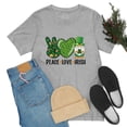 thumbnail image 1 of Peace Love Irish Gnome Unisex Jersey Short Sleeve Tee, 1 of 10