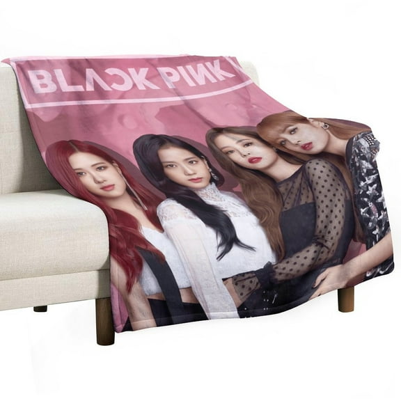 Kpop Blackpink Group Luxury Flannel Blanket - Super Soft Anti-Static Plush Warm Blanket for Sofa Bed - Extra Large Cozy Blanket for Men and Women, Home Decor Gift.