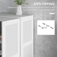 thumbnail image 4 of Spaco 71" Tall Storage Cabinet with Movable Storage Shelves, Modern Style Pantry Cupboard Cabinet with Soft Close Doors for Indoor as Living Room, Entryway, White, 4 of 8