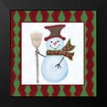 thumbnail image 2 of Ritter, Gina 15x15 Black Modern Framed Museum Art Print Titled - Snowman Zig Zag Square IV, 2 of 5