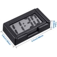 thumbnail image 2 of 3 Pcs Mini Digital Clock Small Digital Clock Stick on Battery Operated Self Adhesive Bracket for Car Dashboard Fridge (Black), 2 of 6