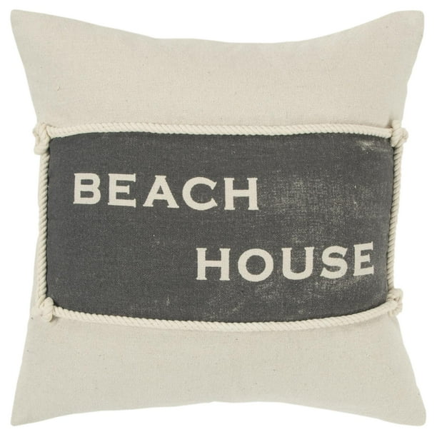 Rizzy Home "Beach House" Down Filled Decorative Throw Pillow, 20" x 20