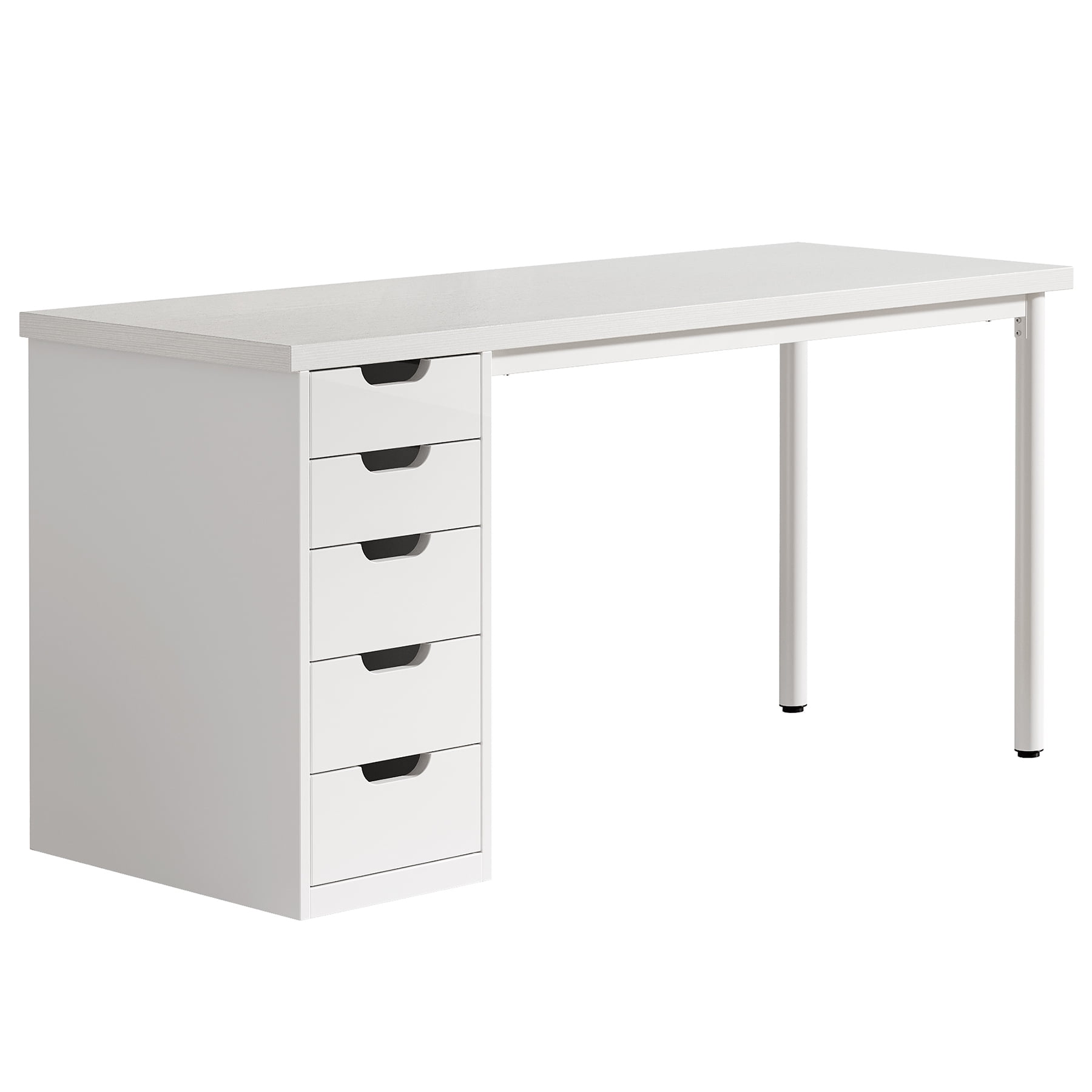 MAYEERTY 47.24" Home Office Desk, 1.18" Thick Engineered Wood with 5 Drawers