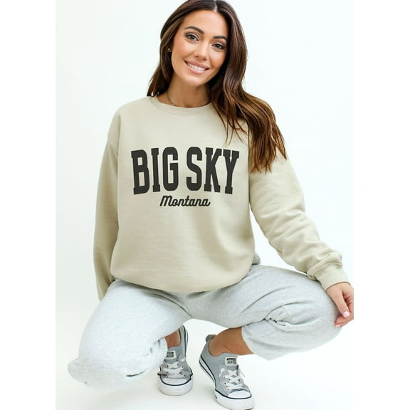 Big Sky Sweatshirt, Big Sky Montana Crewneck, Winter Vacation Sweatshirt, Oversized Trendy Sweatshirt, Winter Bachelorette Sweaters All Size S-5Xl
