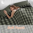 thumbnail image 5 of Sage Green Black Plaid Duvet Cover Set, Vintage Star Buffalo Check Rustic Soft Duvet Cover Queen Size Bedding Set 4 Pieces, 1 Quiltcover and 2 Pillowcases with Zipper, 1 Bed Sheet for All Seasons, 5 of 9