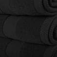 thumbnail image 2 of Premium Organic Cotton Bath Towels Plush Feather Touch Quick Dry Bath Sheet Eco Friendly Towel 100% Cotton Loop Terry, Charcoal-Black, Set of 6, 2 of 6