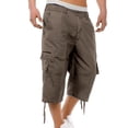 thumbnail image 2 of Yaoyar Mens Cargo Shorts Long Capri Below The Knee Shorts 3/4 Summer Relaxed Fit Long Shorts with Multiple Pockets, 2 of 4
